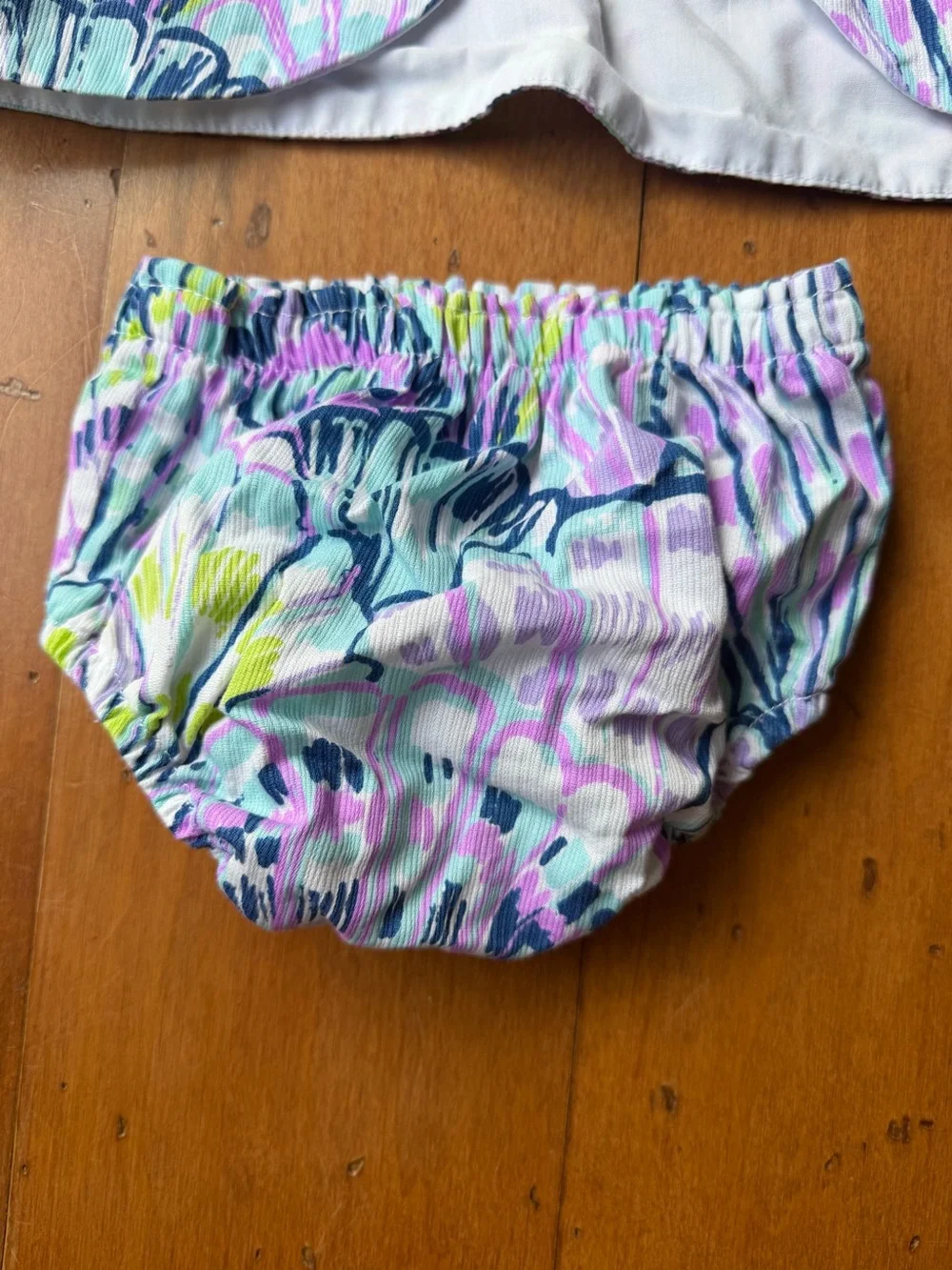 Lilly Pulitzer Shell Print Diaper Cover Set - Aqua, Lavender & Lime